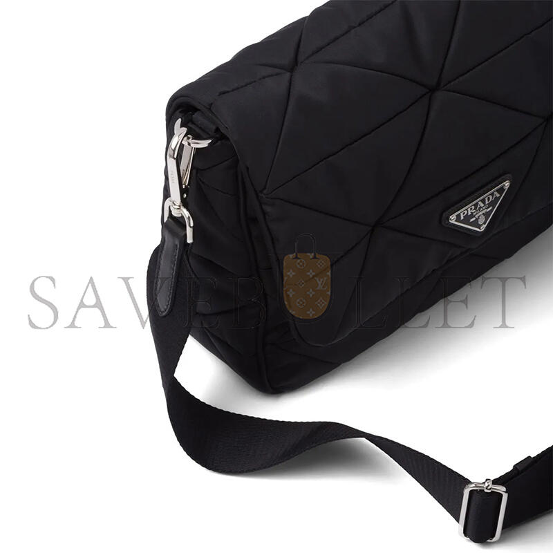 Pra*a re-nylon stuffed shoulder bag 1bd290 (24*17.5*8.5cm)